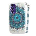 For Samsung Galaxy S24 FE 5G 3D Colored Horizontal Flip Leather Phone Case(Peacock Wreath) - 3