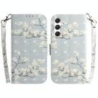 For Samsung Galaxy S25 5G 3D Colored Horizontal Flip Leather Phone Case(Magnolia) - 1