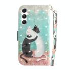 For Samsung Galaxy S25 5G 3D Colored Horizontal Flip Leather Phone Case(Black White Cat) - 3
