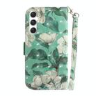 For Samsung Galaxy S25+ 5G 3D Colored Horizontal Flip Leather Phone Case(Watercolor Flower) - 3