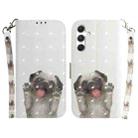 For Samsung Galaxy S25+ 5G 3D Colored Horizontal Flip Leather Phone Case(Pug) - 1