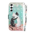 For Samsung Galaxy S25+ 5G 3D Colored Horizontal Flip Leather Phone Case(Black White Cat) - 3