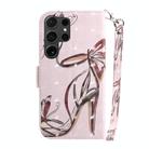 For Samsung Galaxy S25 Ultra 5G 3D Colored Horizontal Flip Leather Phone Case(Butterfly High-heeled) - 3
