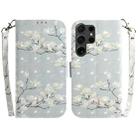 For Samsung Galaxy S25 Ultra 5G 3D Colored Horizontal Flip Leather Phone Case(Magnolia) - 1
