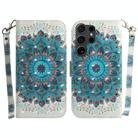 For Samsung Galaxy S25 Ultra 5G 3D Colored Horizontal Flip Leather Phone Case(Peacock Wreath) - 1