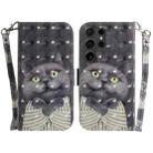 For Samsung Galaxy S25 Ultra 5G 3D Colored Horizontal Flip Leather Phone Case(Hug Cat) - 1