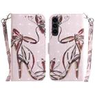 For Samsung Galaxy S25 FE 5G 3D Colored Horizontal Flip Leather Phone Case(Butterfly High-heeled) - 1