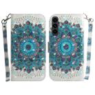 For Samsung Galaxy S25 FE 5G 3D Colored Horizontal Flip Leather Phone Case(Peacock Wreath) - 1
