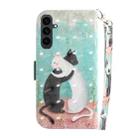 For Samsung Galaxy S25 FE 5G 3D Colored Horizontal Flip Leather Phone Case(Black White Cat) - 3