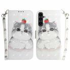 For Samsung Galaxy S25 FE 5G 3D Colored Horizontal Flip Leather Phone Case(Cute Cat) - 1