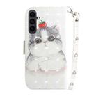 For Samsung Galaxy S25 FE 5G 3D Colored Horizontal Flip Leather Phone Case(Cute Cat) - 3
