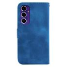 For Samsung Galaxy S24 FE 5G Seven-shaped Embossed Leather Phone Case(Blue) - 3