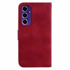 For Samsung Galaxy S24 FE 5G Seven-shaped Embossed Leather Phone Case(Red) - 3