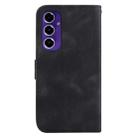 For Samsung Galaxy S24 FE 5G Seven-shaped Embossed Leather Phone Case(Black) - 3