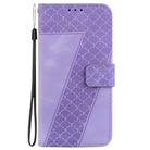 For Samsung Galaxy S25 5G Seven-shaped Embossed Leather Phone Case(Purple) - 2