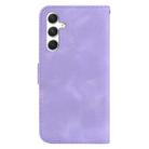 For Samsung Galaxy S25 5G Seven-shaped Embossed Leather Phone Case(Purple) - 3