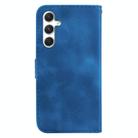 For Samsung Galaxy S25 5G Seven-shaped Embossed Leather Phone Case(Blue) - 3