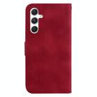 For Samsung Galaxy S25 5G Seven-shaped Embossed Leather Phone Case(Red) - 3