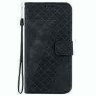 For Samsung Galaxy S25 5G Seven-shaped Embossed Leather Phone Case(Black) - 2