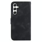 For Samsung Galaxy S25 5G Seven-shaped Embossed Leather Phone Case(Black) - 3