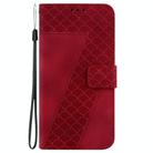 For Samsung Galaxy S25+ 5G Seven-shaped Embossed Leather Phone Case(Red) - 2