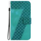 For Samsung Galaxy S25 Ultra 5G Seven-shaped Embossed Leather Phone Case(Green) - 2