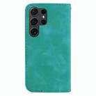 For Samsung Galaxy S25 Ultra 5G Seven-shaped Embossed Leather Phone Case(Green) - 3