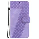 For Samsung Galaxy S25 Ultra 5G Seven-shaped Embossed Leather Phone Case(Purple) - 2