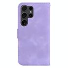 For Samsung Galaxy S25 Ultra 5G Seven-shaped Embossed Leather Phone Case(Purple) - 3