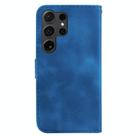 For Samsung Galaxy S25 Ultra 5G Seven-shaped Embossed Leather Phone Case(Blue) - 3