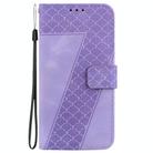 For Samsung Galaxy S25 Edge 5G Seven-shaped Embossed Leather Phone Case(Purple) - 3