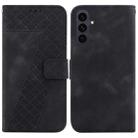 For Samsung Galaxy S25 FE 5G Seven-shaped Embossed Leather Phone Case(Black) - 1