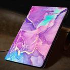 For iPad 10th Gen 10.9 2022 Marble Litchi Leather Smart Tablet Case(Purple) - 2