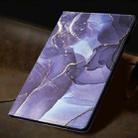 For iPad 10th Gen 10.9 2022 Marble Litchi Leather Smart Tablet Case(Grey) - 2