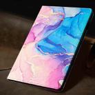 For iPad Air 11 2024 / 2022 / 2020 10.9 Marble Litchi Leather Smart Tablet Case(Pink Blue) - 2