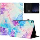 For iPad mini 5 / 4 / 3 / 2 / 1 Marble Litchi Leather Smart Tablet Case(Purple Blue) - 1