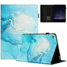 For iPad Air / Air 2 / 9.7 2018 Marble Litchi Leather Smart Tablet Case(Green) - 1