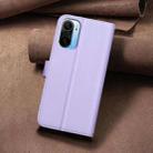 For Xiaomi Poco F3 / Mi 11i Square Texture Leather Phone Case(Purple) - 3