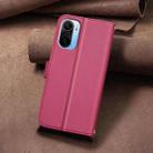 For Xiaomi Poco F3 / Mi 11i Square Texture Leather Phone Case(Red) - 3