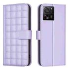 For Xiaomi 13T / Redmi K60 Ultra Square Texture Leather Phone Case(Purple) - 1