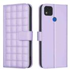 For Xiaomi Poco C31 / Redmi 9C / 10A Square Texture Leather Phone Case(Purple) - 1