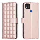 For Xiaomi Poco C31 / Redmi 9C / 10A Square Texture Leather Phone Case(Rose Gold) - 1