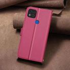 For Xiaomi Poco C31 / Redmi 9C / 10A Square Texture Leather Phone Case(Red) - 3