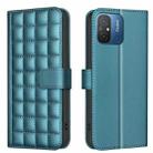 For Xiaomi Poco C55 / Redmi 12C Square Texture Leather Phone Case(Green) - 1