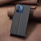 For Xiaomi Poco C55 / Redmi 12C Square Texture Leather Phone Case(Black) - 3