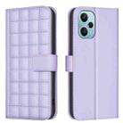 For Xiaomi Poco F5 5G Square Texture Leather Phone Case(Purple) - 1