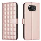 For Xiaomi Poco X3 / X3 NFC Square Texture Leather Phone Case(Rose Gold) - 1