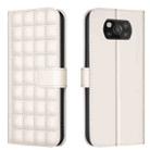 For Xiaomi Poco X3 / X3 NFC Square Texture Leather Phone Case(Beige) - 1