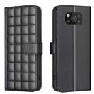 For Xiaomi Poco X3 / X3 NFC Square Texture Leather Phone Case(Black) - 1