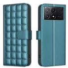 For Xiaomi Poco X6 Pro / Redmi K70E Square Texture Leather Phone Case(Green) - 1